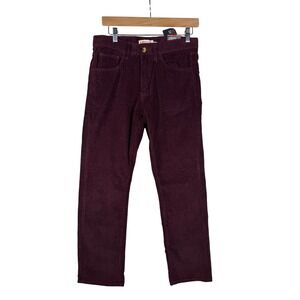 New MB Michael Brandon Corduroy Slim Fit‎ Pants size 30X30 Purple
